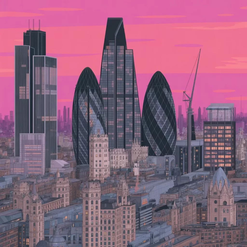 The City's Towering Skyline: London's Financial Powerhouse